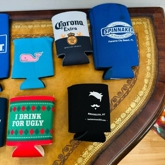 Koozies Set of 7 Vineyard Vines Bud Light Spinnaker Brooklyn Corona NYC - Picture 2 of 5